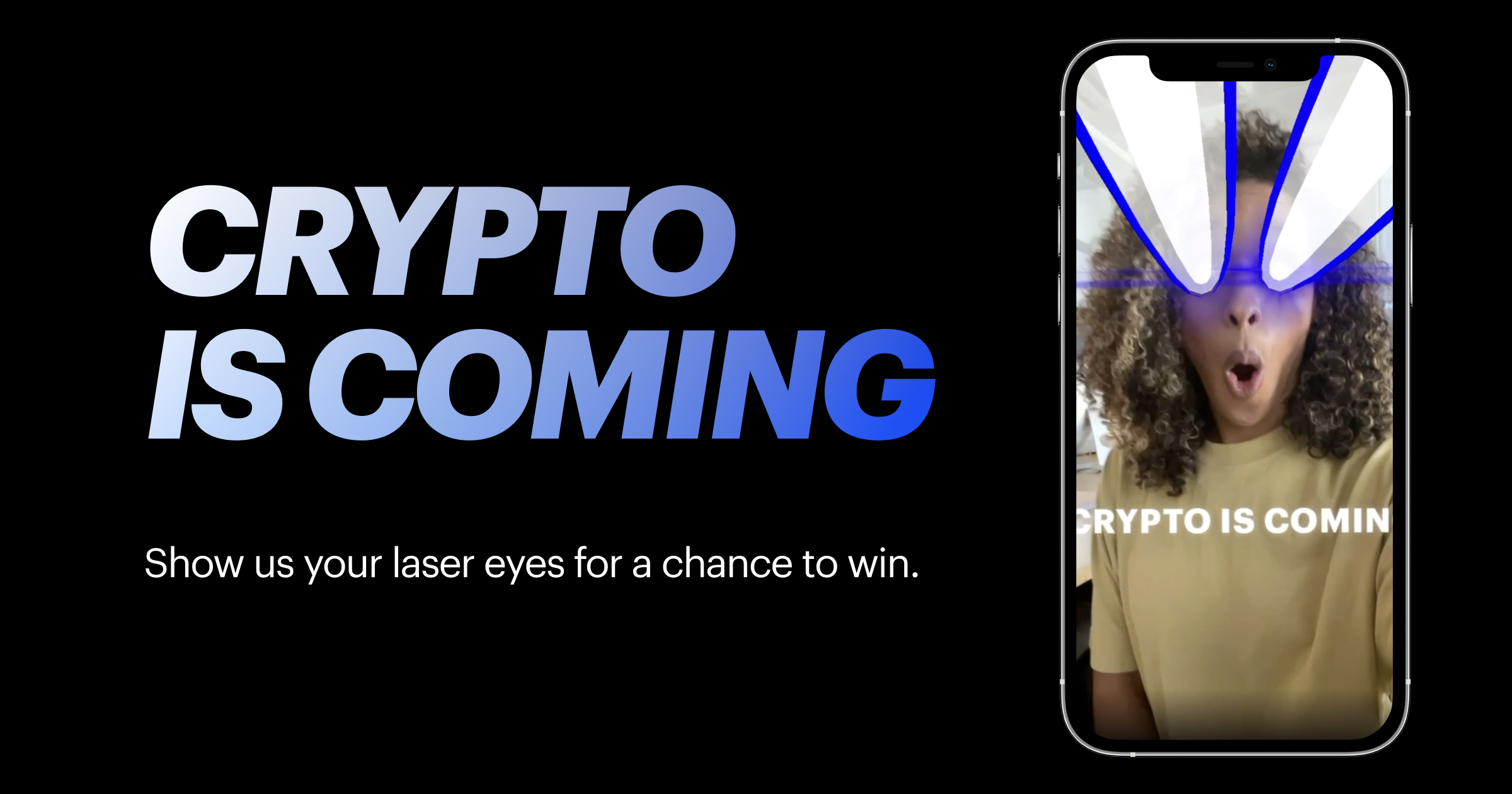 Crypto is Coming: Laser Eyes Instagram Filter | Public.com