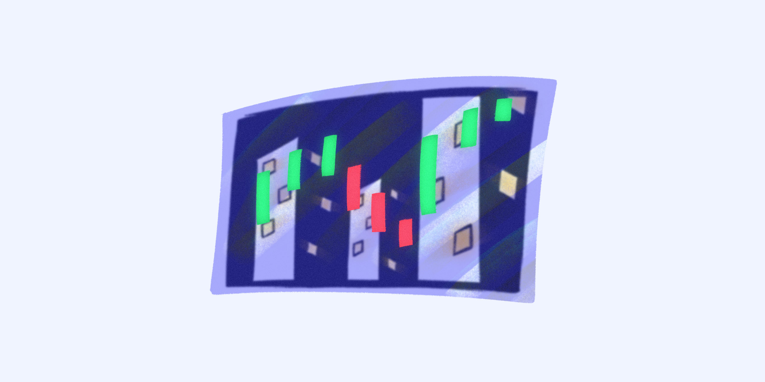Graphic of a window showing a cityscape
