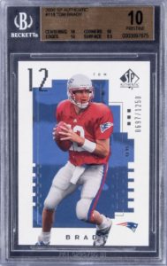 02 2000 Sp Authentic Tom Brady Rookie Card 118