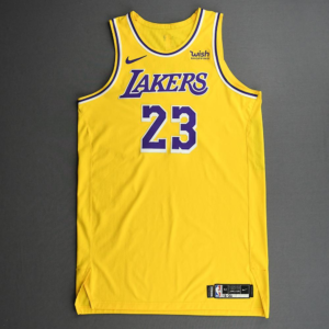 2020-2021 LeBron James Game-Worn Los Angeles Lakers 2020 NBA Tip-Off Jersey