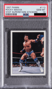 1997 Dwayne (The Rock) Johnson Panini WWF Superstars Stickers #113