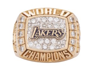 2000 Kobe Bryant Los Angeles Lakes NBA Championship Ring 14k-40 Diamonds
