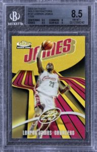 2003-04 LeBron James Topps Finest Gold Refractors Rookie Card #133