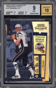 2000 Playoff Contenders Tom Brady Championship Ticket Autograph Rookie Card #144