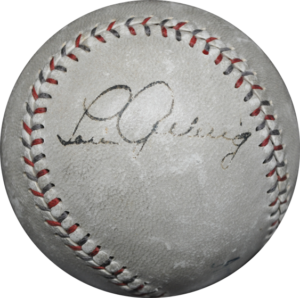 Lou Gehrig autographed ball