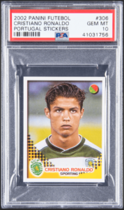 2002-03 Panini Futebol Portugal Stickers Cristiano Ronaldo Rookie Card #306
