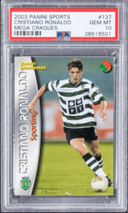 2002-03 Panini Futebol Portugal Mega Craques Cristiano Ronaldo Rookie Card #137