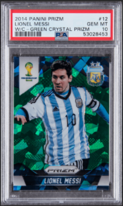 2014 Panini Prizm Lionel Messi World Cup Green Crystal Prizm #12
