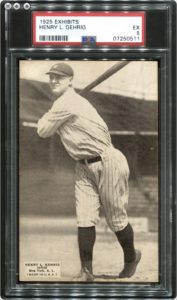 1925 Exhibits Lou Gehrig