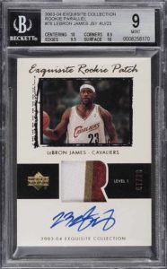 2003-04 Upper Deck Exquisite Collection LeBron James Rookie Patch Autograph AU/23 #78 