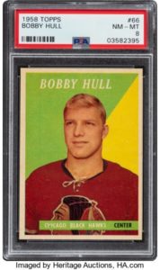 1958 Topps Bobby Hull Rookie Card #66