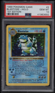 1999 Pokémon Base Set 1st Edition Shadowless Holo Blastoise #2 — $45,100